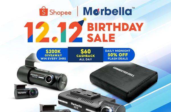 Get the latest Korean-made dashcams at the Marbella 12.12 sale