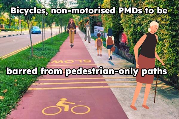 Cyclists to be barred from footpaths next to cycling paths