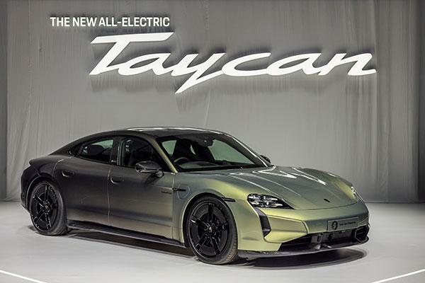 Feast your eyes on the Porsche Taycan Turbo S Celestial Jade