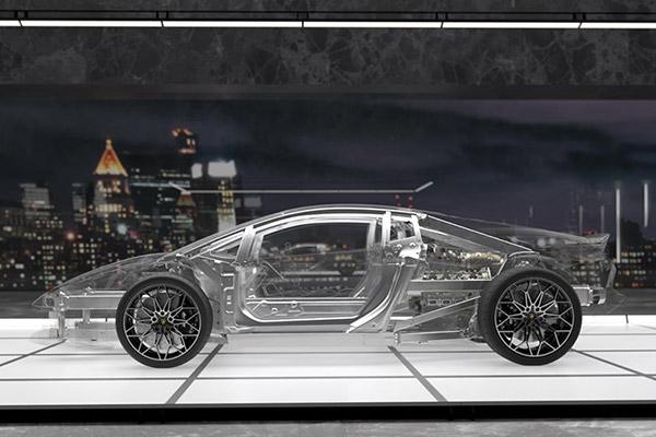 Lamborghini uncovers Temerario chassis for the first time