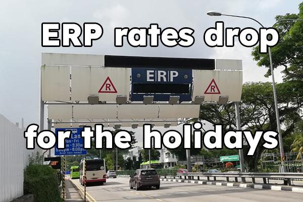 ERP rates to be reduced for the school holidays