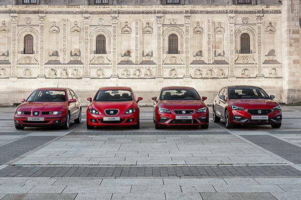 Seat marks 25th anniversary with four generations of Leon