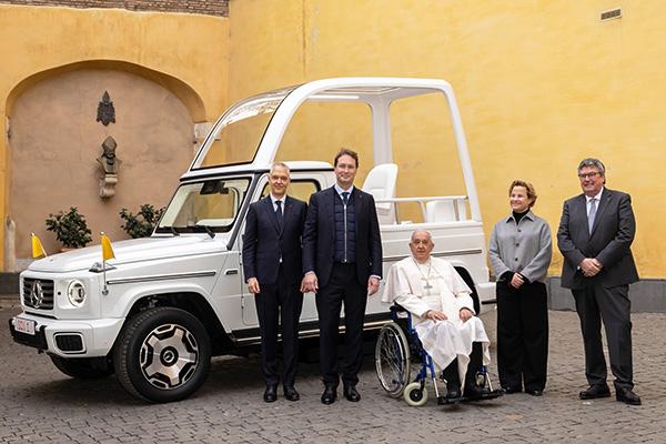 Mercedes-Benz delivers first electric "Popemobile"